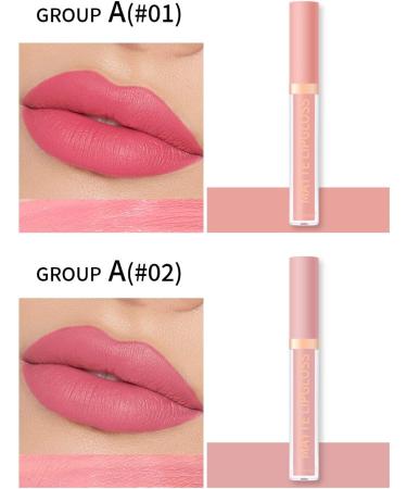 INTEROOKIE Matte Lipstick Kit Natural Velvet and Does Not Fade Without Stick Lip Gloss Shell (A) - Buy Online on GoSupps.com