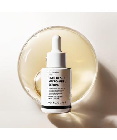 ConfidMiss Glow Exfoliating Serum Face Peeling with Glycolic & Salicylic Acid Blackhead Remover Gentle Exfoliator Pore Refining AHA BHA PHA for Oily Skin Women & Mens