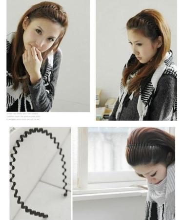 FRCOLOR Metal Headband Wave Shape - 3PCS Hairband for Women & Men - Black for Sports Running & Football - Buy Online on GoSupps.com