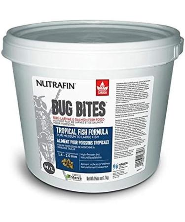 Nutrafin Bug Bites Tropical Formula Medium to Large Fish - 1.4-2.0 mm granules 1.7 kg (3.7 lbs)