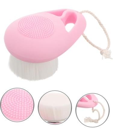 Shop Housoutil Soft Fur Cleansing Makeup Brush Scrubber - Exfoliating Facial Brush for Women - Pink Face Scrubber & Cleanser for Radiant Skin - Buy Online on GoSupps.com