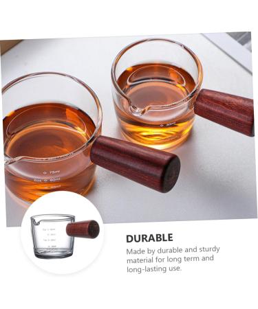 HOMSFOU 3 Pcs Milk Cup Espresso Shot Glass Creamer Mug Clear Cups Milk Creamer Jug Liquid Measuring Cups Turkish Coffee Glass Measuring Cups for Mini Heater Turkey Wood High Borosilicate 8.5X4.5X4.2CMx3pcs As Shownx3pcs - Buy Online on GoSupps.com