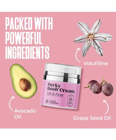 Divine Derriere Perky Body Cream - Skin Tightening & Moisturizing Lift for Firm Chest & D collet | Volufiline for Saggy Crepey Skin - Buy Online on GoSupps.com