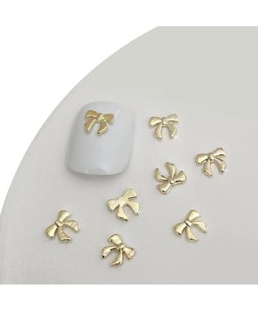 3D Metal Nail Nail Embellishments 20pcs Bowknot Nail Decorations For Individual Styles Nail Embellishments 07gold