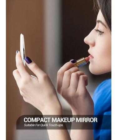 Getinbulk Compact Mirror Set - 12 Pc Round Double-Sided Magnification PU Leather in White 2.8 - Buy Online on GoSupps.com