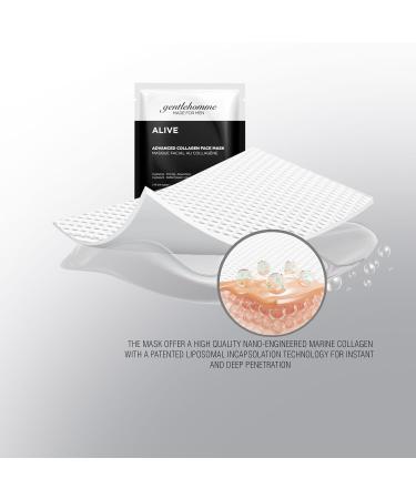 Collagen Facial Mask for Men - 5 Hydrating Anti-Aging Sheet Masks - Hydro Gel for All Skin Types - Premium Skincare - Buy Online on GoSupps.com