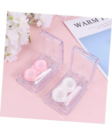 Homsfou 4-Piece Mini Contact Lens Holder Set | Transparent Portable Lens Cases | Cute Colored Lens Containers - Shop Internationally! - Buy Online on GoSupps.com