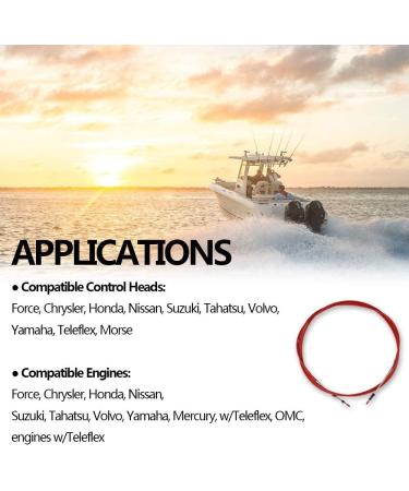 Dometic SeaStar Type 3300/33C Universal Control Cable 11ft for Yamaha Honda Outboard Motor - Marine Boat Shift Throttle Cable - Buy Online on GoSupps.com
