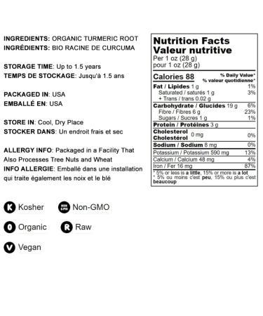 Organic Turmeric Powder 2 Pounds - Non-GMO, Finely Ground, Pure, Kosher, Vegan - Rich in Curcumin - Great for Asian & Middle East Dishes - Fragrant Spice - Bulk Pack of 1 - Buy Online on GoSupps.com