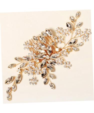 FRCOLOR Flower Comb Bridal Pearl Hairpin Pearl Hair Barrettes Women Crystal Hair Comb Pearls Rhinestones Hair Comb Tiara Bride Crystal Hair Comb Accessories Zinc Alloy Banquet Wedding - Buy Online on GoSupps.com