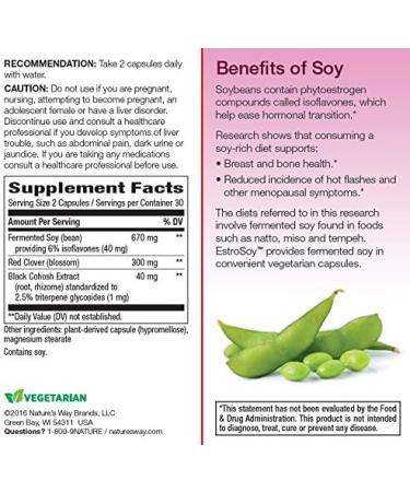 Buy Natures Way EstroSoy 60 Vegetarian Capsules - Best Price & Fast International Shipping - Buy Online on GoSupps.com