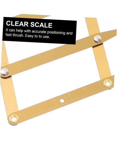 Ipetboom Eyebrow Scale Make up Kit Eyebrow Stencil Eyebrow Positioning Tool Eyebrow Shape Second Generation 16X4.5X0.6CM Golden - Buy Online on GoSupps.com