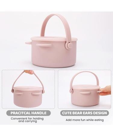 Orzbow Silicone Snack Pot for Toddlers - No-Spill, Dust-Proof Baby Snack Cup - BPA Free, Dishwasher Safe - Pink (1 Pc) - Buy Online on GoSupps.com