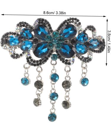 Healeved Hairpin Rhinestone Barrette Wedding Hair Clamp Rhinestone Hair Clips Hair Barrettes for Women Spring Barrette Vintage Hair Clips Bridal Hair Clip Hair Styling Pin Hair Grips Alloy - Buy Online on GoSupps.com