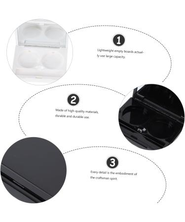 TOVINANNA 8pcs Eye Shadow Box Eyeshadow Pans 2 Grids Eye Shadow Eye Shadow Case Empty Eyeshadow Plastic White - Buy Online on GoSupps.com