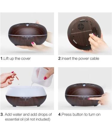 550ml Essential Oil Diffuser | Aromatherapy with Auto Shut-Off | 7 Colors LED Lights | Perfect Gift for Home - Buy Online on GoSupps.com
