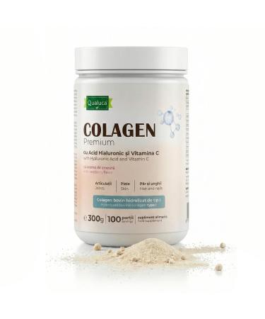 Collag ne avec Acide Hyaluronique et Vitamine C | Type I | 300 g | 100 Portions Ar me Framboise