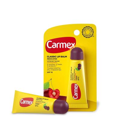Carmex Everyday Lip Balm Cherry SPF 15 0.35 oz (Tube in Blister Pack) Cherry 1 Count (Pack of 1)