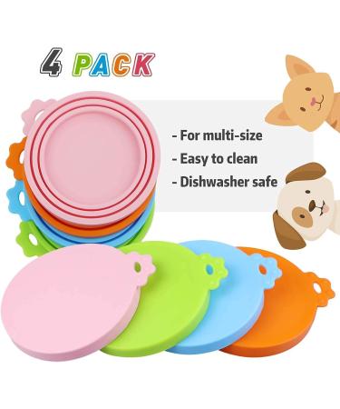 Lydia's Deal 4 Pack Pet Can Covers - Universal Silicone Can Lids | BPA Free & Dishwasher Safe | Fits Most Dog and Cat Food Cans - Buy Online on GoSupps.com