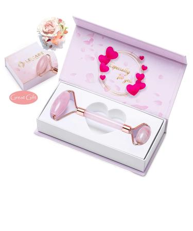 Rose Quartz Jade Roller for Face - Skin Care Massager for Women - Reduce Stress, Wrinkles, and Puffiness - Buy Online on GoSupps.com