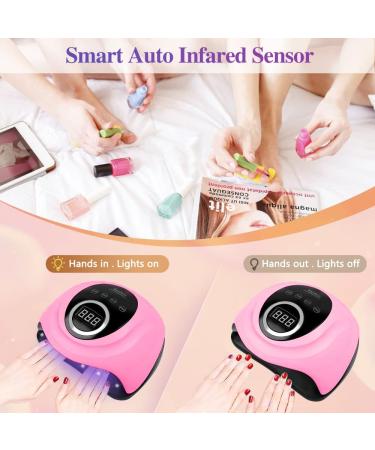 248W UV LED Nail Lamp with 60 LED Beads | 4 Timer Auto Sensor, LCD Touch Screen | Professional UV Light Nail Dryer for Gel Polish | Salon & Home Use - Buy Online on GoSupps.com