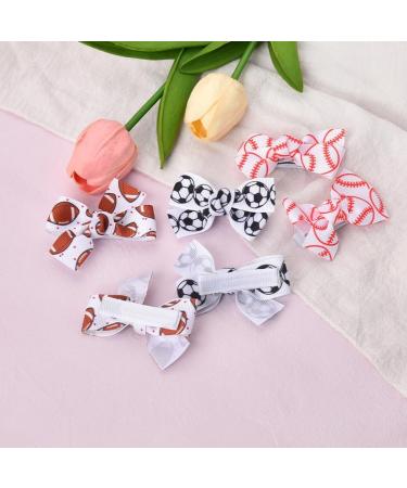 Sport Hair Clips for Girls Football Rugby Hair Barrettes for Women Sports-Themed Party Hair Accessories for Daughter Baseball Hairpin Bowknot Clip for Teen Girls Bow Barrette Set 3 Pairs - Buy Online on GoSupps.com
