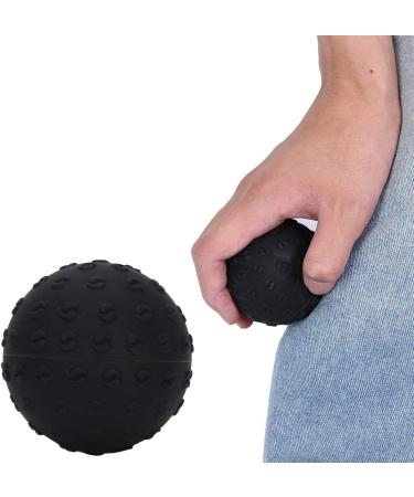Verdant Touch Silicone Massage Ball - Fascia Relief for Body Shoulder & Hand | Yoga Exercise - Black - Buy Online on GoSupps.com