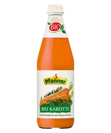 Pfanner Bio Carrot Juice 500ml - Organic Fresh Taste with Honey | 6-Pack | International Shipping Available - Buy Online on GoSupps.com
