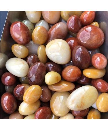 Natural Crystals Stone Golden Silk Jade Tumbled Stones for Christmas Decorations - (Color: Yellow Size: approx20-30mm) - Buy Online on GoSupps.com