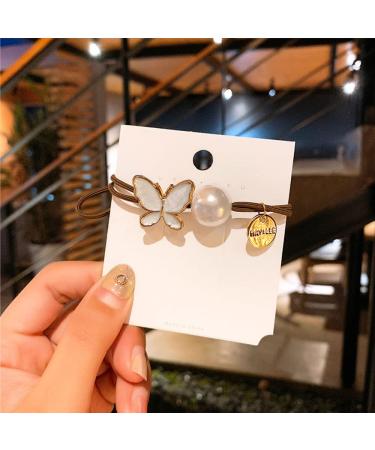 Whitebridge 5PCS Pearl Butterfly Hair Ties - Stylish Hair Accessories for Women and Girls - Buy Online on GoSupps.com