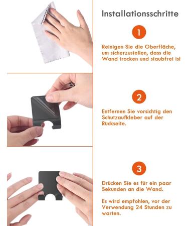 Gorffy Razor Holder Shower - Waterproof Self-Adhesive Stainless Steel Brackets (3 Pieces Black) | No Drilling Bathroom Shaving Holder - Buy Online on GoSupps.com