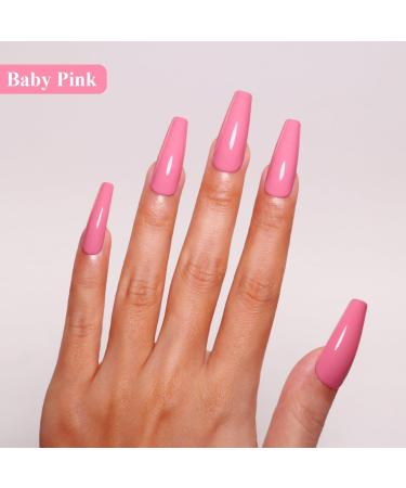 Imtiti Pink Gel Nail Polish 15ML Baby Pink Gel Polish Autumn Winter Gel Nail Polish Soak Off LED UV Nail Gel Polish DIY Nail Art Starter Manicure Salon Gel Nail Kit - Buy Online on GoSupps.com