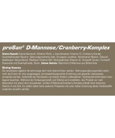 Prosan D-Mannose & Cranberry Complex | 100% Natural D-Mannose Powder & Capsules | Boost Immune System & Bladder Health | 30 Sachets + 30 Capsules - Buy Online on GoSupps.com