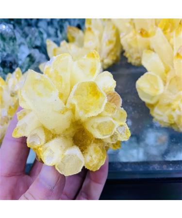 Natural Crystal Rough Home Decoration 400-800g Natural Yellow Ghost Phantom Quartz Crystal Cluster Specimen Home Decoration Office Living Room Crystal Decora Stones (Size : 700-800g) - Buy Online on GoSupps.com