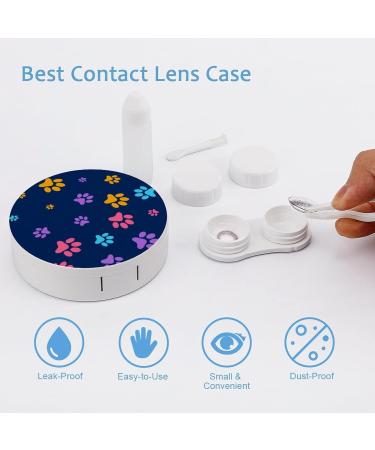 Buy Bagea-Ka Animal Paw Print Contact Lens Case - Eye Care Kit with Tweezers & Solution Bottle for Travel | International Shipping Available - Buy Online on GoSupps.com