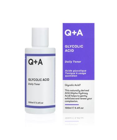 Q+A Glycolic Acid Daily Toner Blend of Super Hydrating and Brightening Ingredients for Silky Smooth Skin. 100ml
