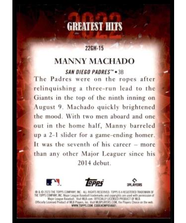 2023 Topps Greatest Hits #22GH-15 Manny Machado San Diego Padres Trading Card - Buy Online on GoSupps.com