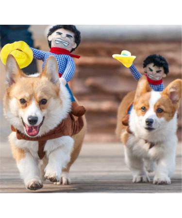 NACOCO Cowboy Rider Dog Costume with Doll and Hat for Halloween - Small - Buy Online on GoSupps.com