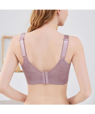 Gdynia Wireless Wide Carrier Minimizer Bra for Women - Armpit Smoothing Slightly Lined Lace Full Coverage 90E in Purple - International Shipping - Buy Online on GoSupps.com
