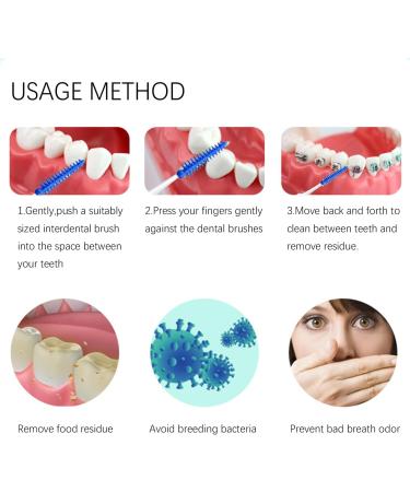 Buy Aynkh Interdental Brushes (200 + 2) Silicone Dental Floss Sticks for Braces Portable Oral Care Tool Fast International Shipping - Buy Online on GoSupps.com