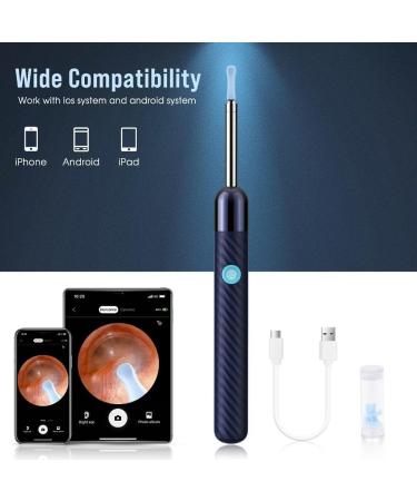 Podero Ear Wax Removal Kit with 1080P Camera - Ear Cleaner for iPhone, iPad, Android Phones - Black - Buy Online on GoSupps.com