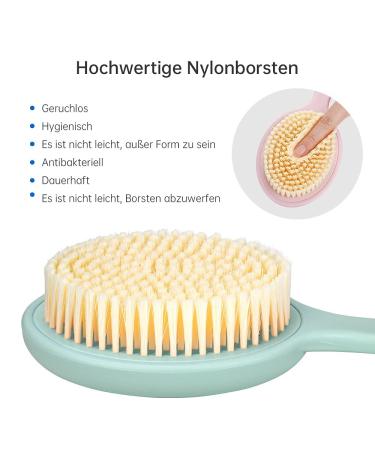 Chiris Back Brush - Long Handle Body Brush for Shower & Bath | Wet & Dry Back Scrubber for Acne Peeling & Dead Skin Removal (Blue) - Buy Online on GoSupps.com