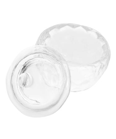 Zerodeko Wedding Decor Manicure Nail Dish Cup Nail Dish Cups with Lids Dish for Acrylic Nails Manicure Nail Cup Nail Cups Nail Art Accessories Heart-shaped Food Jar Glass