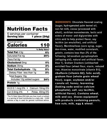 Handcrafted Gourmet Smores Cookie Bars - 12 Ready-to-Eat Milk Chocolate Graham Cracker Marshmallow Treats - Buy Online on GoSupps.com