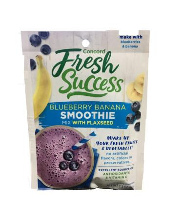 Concord Blueberry & Banana Smoothie Mix with Flaxseed (4 Pack) 1.3 oz Packets 1.3 Ounce (Pack of 4)