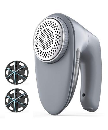 Bymore Fabric Shaver, Sweater Shaver for Clothes,2021 Upgraded Electric Lint Remover with 6-Leaf Blades (Efficient Work with Anti-Size 65mm Mesh& 2 Blades Extra) Gray - Buy Online on GoSupps.com
