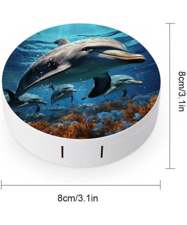 Shop Dolphins Print Contact Lens Case - Travel-Friendly Lens Care Box for International Shipping - Buy Online on GoSupps.com