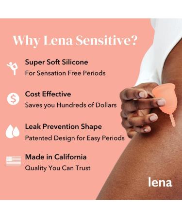 Lena Sensitive Menstrual Cup | Soft Reusable Period Cup | 12h Wear | Tampon Alternative | Small Clear Design - Buy Online on GoSupps.com