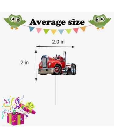 18pcsÂ TruckÂ CupcakeÂ ToppersÂ forÂ BoysÂ MenÂ HappyÂ BirthdayÂ TransportationsÂ ThemeÂ PartyÂ SuppliesÂ SemiÂ TruckÂ BirthdayÂ PartyÂ DecorationsÂ GlitterÂ TruckÂ CakeÂ Decorations - Buy Online on GoSupps.com