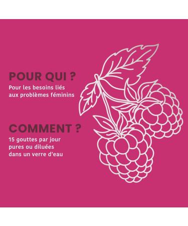 Santarome Bio - Organic Raspberry - Bud macerate - Organic Raspberry Bud - Fresh Bud - Gemmotherapy - Menstrual cycle food supplement - Bottle of 30 ml - France - Buy Online on GoSupps.com